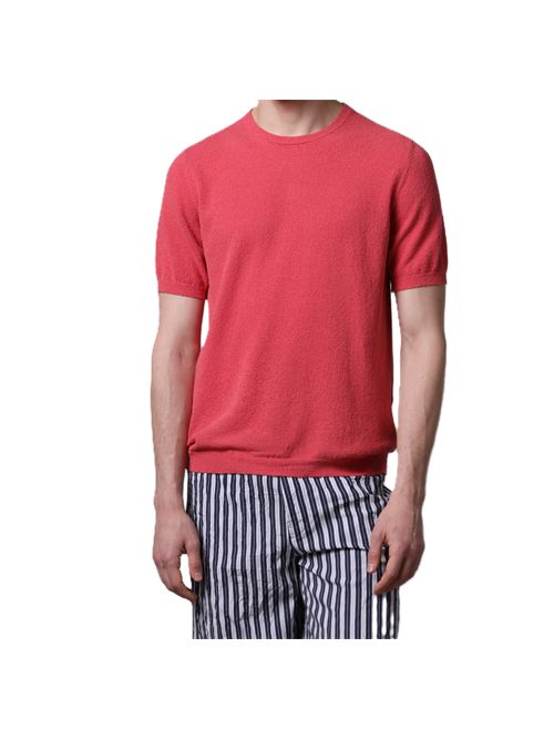 T-shirt effetto spugnetta color fragola Roberto collina Roberto Collina | 261MYA4402138 FRAGOLA